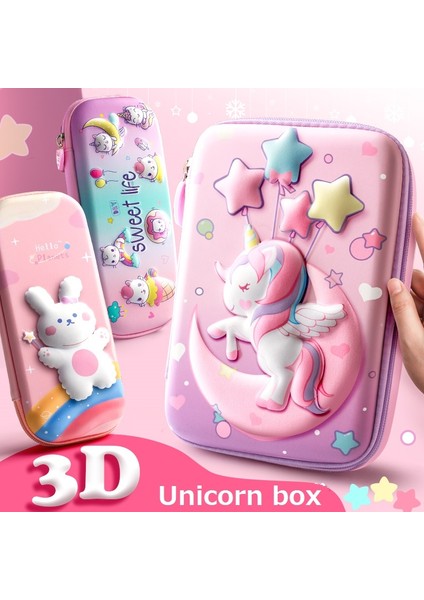 C Stili 3D Kalem Kutusu Eva Depolama Kutusu Sevimli Pembe Unicorn Karikatür Kalem Çantası Kawaii Kırtasiye Hediye Pouool Malzemeleri Kızlar Için (Yurt Dışından) fiyatları