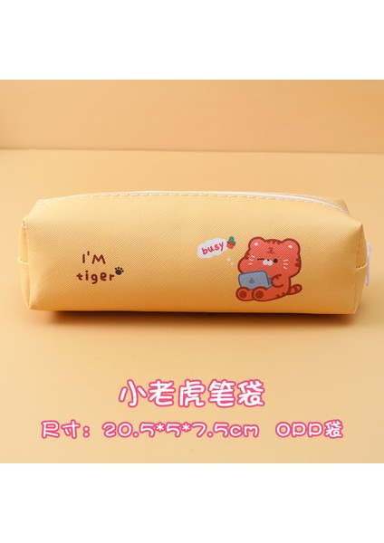 Mor Tarzı Karikatür Pu Büyük Kapasiteli Kalem Kutusu Şirin Kız Kalp Saklama Kırtasiye Kutusu Öğrenci Şık Basit Kalem Kutusu (Yurt Dışından)