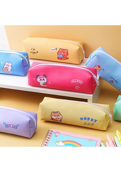 Mor Tarzı Karikatür Pu Büyük Kapasiteli Kalem Kutusu Şirin Kız Kalp Saklama Kırtasiye Kutusu Öğrenci Şık Basit Kalem Kutusu (Yurt Dışından) modelleri