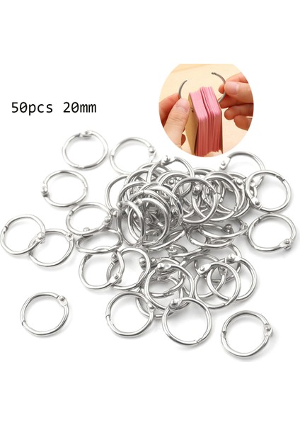 Metal Halka Bağlayıcı Zarf Defter Kitap Bağlama Halkaları Gevşek Yaprak Halka Anahtarlık Ofis Bağlama Malzemeleri (Yurt Dışından)