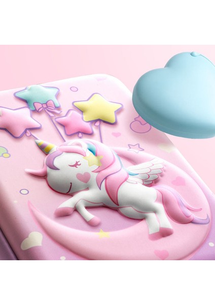 Pembe Tek Boynuzlu At Tarzı Öğrenci Çizgi Film Unicorn Kalem Kutusu Kawaii Depolama Kalem Kutusu (Yurt Dışından) fırsatları