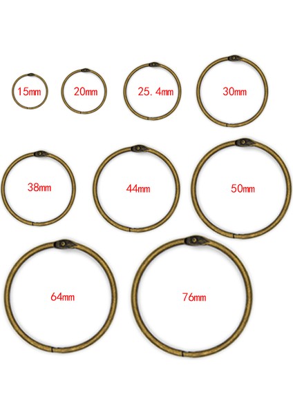 25,4 mm Stili Yüksek Kaliteli Metal Halka Dosya Diy Albümler Gevşek Yapraklı Kitap Halkaları Açma Bağlama Malzemeleri Fotoğraf Albümü Ofis (Yurt Dışından) fiyatları