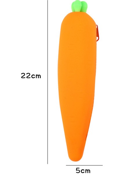 Havuç Tarzı Sebze Meyve Silikon Kalem Çantası Yaratıcı Havuç Muz Sıcak Biber Tasarımı Kalem Kutusu Çocuklar Öğrenciler Kalem Kılıfı Kozmetik Çantası (Yurt Dışından)