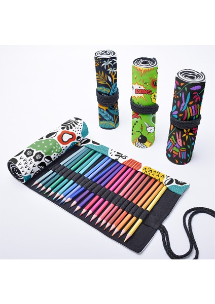 STIL13 Stili Unisex Delikli Sevimli Komik Kanvas Kalem Kutusu Sanat Malzemeleri Saklama Çantası (Yurt Dışından) fiyatları