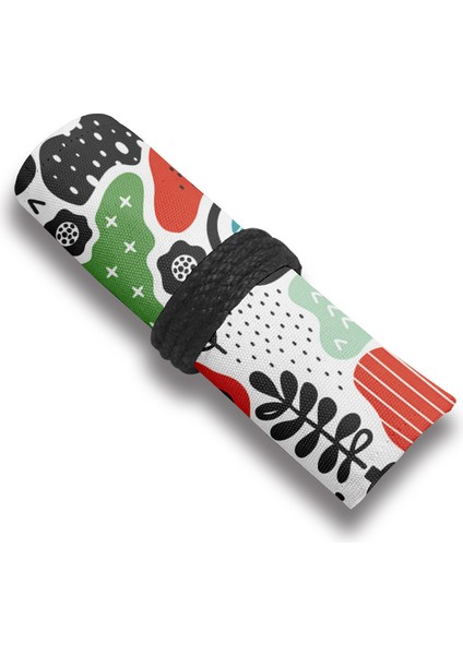 STIL13 Stili Unisex Delikli Sevimli Komik Kanvas Kalem Kutusu Sanat Malzemeleri Saklama Çantası (Yurt Dışından) modelleri