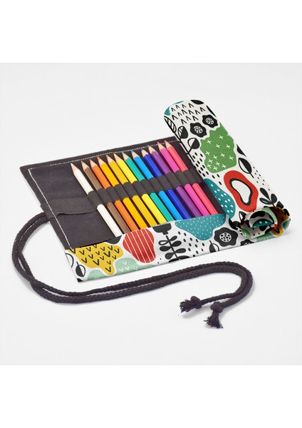 STIL13 Stili Unisex Delikli Sevimli Komik Kanvas Kalem Kutusu Sanat Malzemeleri Saklama Çantası (Yurt Dışından) indirimleri