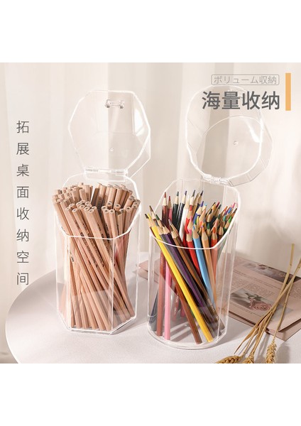 Yuvarlak Şekil Stili Çok Fonksiyonlu Masaüstü Düzenleyici Kırtasiye Depolama Kutusu Makyaj Organizatörü Ofis Kalem Tutucu Fırça Şeffaf Akrilik Raf (Yurt Dışından) modelleri
