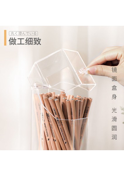 Yuvarlak Şekil Stili Çok Fonksiyonlu Masaüstü Düzenleyici Kırtasiye Depolama Kutusu Makyaj Organizatörü Ofis Kalem Tutucu Fırça Şeffaf Akrilik Raf (Yurt Dışından) indirimleri