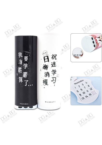 Siyah Beyaz Tarzı Okul Kalem Kutusu Kod Kilidi Anime Şifreli Kalem Kutusu Nbx Büyük Kapasiteli Yaratıcı Şeffaf Stand Up Kırtasiye Tutucu Kız Erkek (Yurt Dışından)