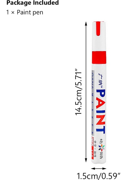 Mavi Stil 1 Adet 12 Renk Araba Su Geçirmez Kalıcı Boya Kalemi Dayanıklı Onarım Kalemi Lastik Dişli Metal Aksesuar Boyama Kalemleri (Yurt Dışından)