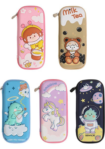 W0242A4 Stili 3D Eva Kalem Kutusu Sevimli Kırtasiye Kutusu Çizgi Film Hayvanlar Kalem Kutusu Çocuklar Için Kalem Çantası (Yurt Dışından) fırsatları