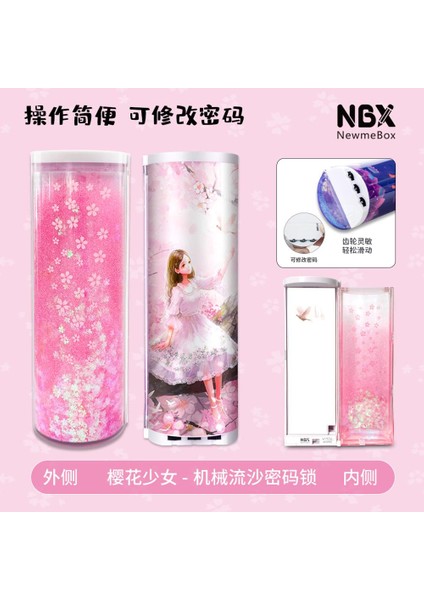 Mekanik 09 Stili Nbx Şeffaf Quicksand Mekanik Kod Kilidi Kırtasiye Dinozor Tavşan Güvenlik Şifre Kalem Kutusu Okul Malzemeleri Erkekler Için (Yurt Dışından)