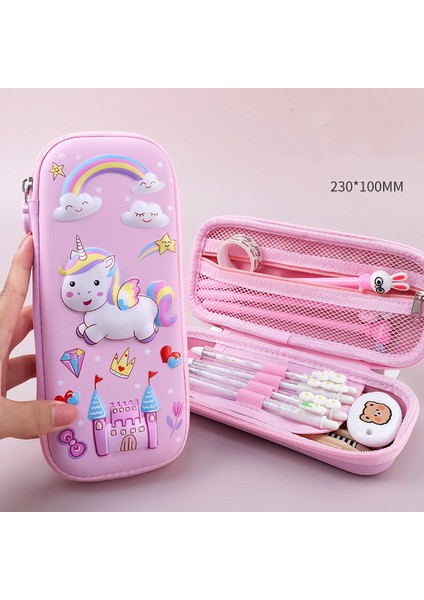 A4 Stili 3D Çizgi Film Kalem Kutusu Sevimli Kırtasiye Kutusu Kadın Öğrenci Kalem Kutusu Hayvan Kalem Kutusu Okul Malzemeleri Saklama Kutusu Çocuk Hediyeleri (Yurt Dışından) fırsatları