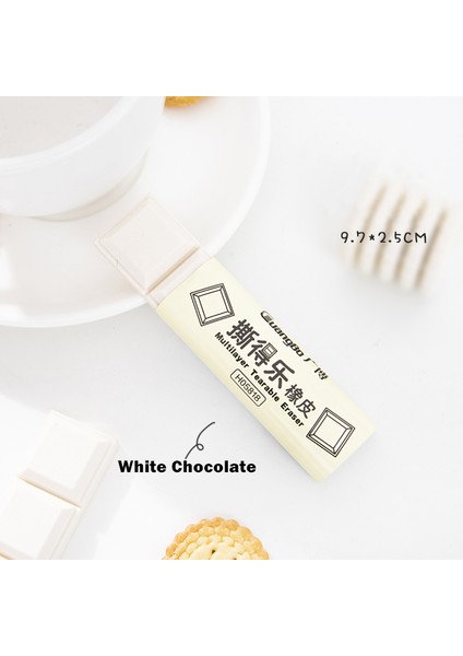 Beyaz Choc Stili Çok Katmanlı Yırtılabilir Silgi Çikolata Kurabiye Kauçuk Silgi Kalemler Için Yaratıcı Kırtasiye Okul Çocukları Hediye Ödül A6642 (Yurt Dışından)