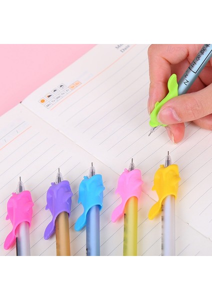 Rastgele-20 Adet Tarzı Çocuk Kalem Tutuş Silikon Bebek Öğrenme Yazma Aracı Düzeltme Cihazı Balık Kalem Tutuş Yazma Yardımı Kavrama Kırtasiye (Yurt Dışından) modelleri