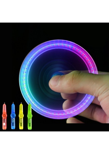 Rastgele Stil Ilginç Oyuncak Parmak Ucu Dönen Fidget Çubuğu Kalem LED Işıklı Fidget Kalem Ofis Dikkat Eksikliği Hiperaktivite Bozukluğu Edc Anti Kinetik Masa Oyuncağı (Yurt Dışından)