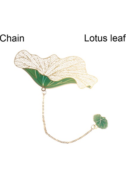 Lotus Yaprağı Stili Çin Tarzı Yer Işareti Retro Pirinç Kitap Kelepçesi Metal Püskül Kitap Ayracı Paginasyon Kırtasiye Okul Ofis Malzemeleri (Yurt Dışından)