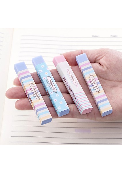 Lavanta Tarzı Çocuklar Için Kawaii Kırtasiye Malzemeleri Renkli Şeritli Yumuşak Kalem Silgisi (Yurt Dışından) fiyatları