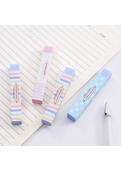 Lavanta Tarzı Çocuklar Için Kawaii Kırtasiye Malzemeleri Renkli Şeritli Yumuşak Kalem Silgisi (Yurt Dışından) modelleri