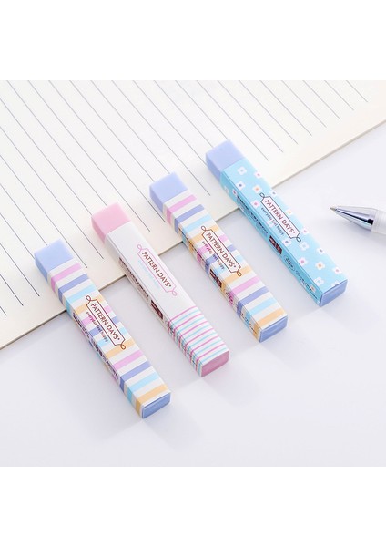 Lavanta Tarzı Çocuklar Için Kawaii Kırtasiye Malzemeleri Renkli Şeritli Yumuşak Kalem Silgisi (Yurt Dışından) fırsatları