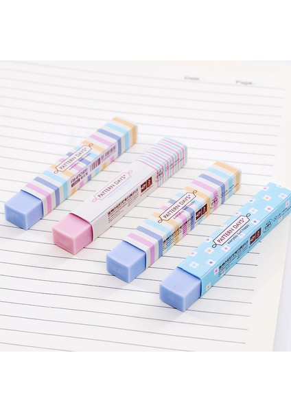 Lavanta Tarzı Çocuklar Için Kawaii Kırtasiye Malzemeleri Renkli Şeritli Yumuşak Kalem Silgisi (Yurt Dışından) indirimleri