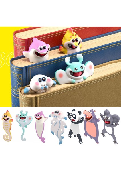 Fare Stili Yeni Sevimli 3D Stereo Hayvan Ayraçlar Yaratıcı Karikatür Ahtapot Kedi Panda Shiba Inu Ayraçlar Eğlenceli Kitap Ayraçları Hediye Ürünleri (Yurt Dışından) modelleri