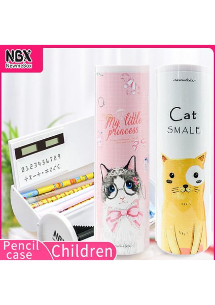 Uzun Bölüm 21 Stili Nbx Gerçek Yaratıcı Kırtasiye Silindirik Kalemlik 21CM Büyük Kapasiteli Çok Fonksiyonlu Kalem Kutusu Öğrencilere Hediye (Yurt Dışından) modelleri