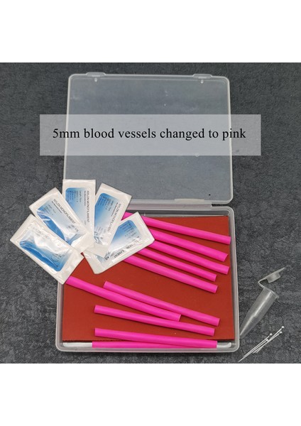 5 mm ve Dikiş Takımı Stili Tıbbi Eğitim Cerrahi Silikon Simüle Kan Damaları Eğitim Dikiş Pratik Seti (Yurt Dışından)