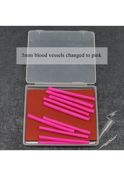 5 mm ve Dikiş Takımı Stili Tıbbi Eğitim Cerrahi Silikon Simüle Kan Damaları Eğitim Dikiş Pratik Seti (Yurt Dışından)