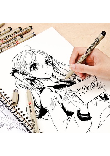 No.3 Tarzı 1 Adet Japon Sakura Marker Kalemler Yumuşak Fırça Çizim Kalem Lot Seçim Fırça Sanat Kalemler Kalemi (Yurt Dışından)