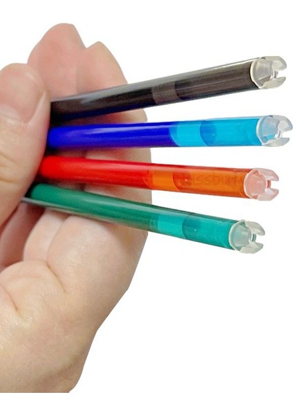Green-1pens-3refills Stili 8 Renk Silinebilir Kalem Basın Tükenmez Kalem Seti Silinebilir Dolma Kalem Mavi Mürekkepli Ofis Malzemeleri (Yurt Dışından) fırsatları