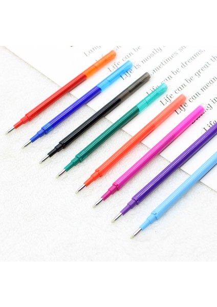 Green-1pens-3refills Stili 8 Renk Silinebilir Kalem Basın Tükenmez Kalem Seti Silinebilir Dolma Kalem Mavi Mürekkepli Ofis Malzemeleri (Yurt Dışından) indirimleri
