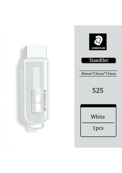 Beyaz Stil Staedtler Yeni Itme-Çekme Türü Pvc Içermeyen Toksik Olmayan Siyah ve Beyaz Silgi Ilkokul Kalem Özel Silgi (Yurt Dışından)