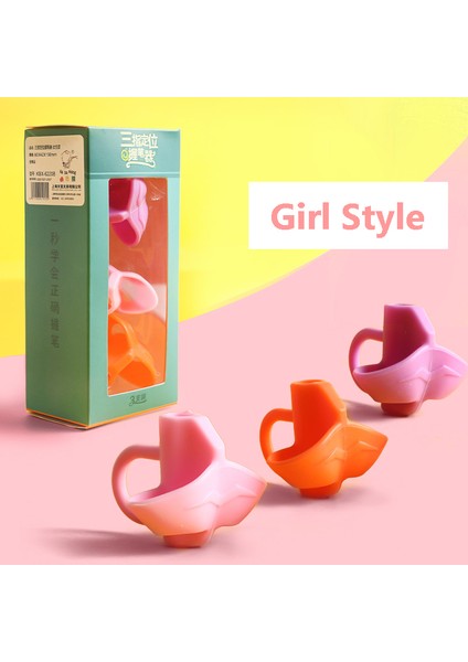 Kızlar Tarzı 3 Adet Yazma Kalem Kalem Tutucu Okul Öğrenme Kırtasiye Silikon Kalem Yardımı Kalem Tutuşu Duruş Düzeltme Cihazı Erkek Kızlar Için (Yurt Dışından)