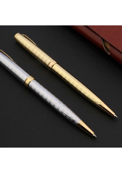 Kırmızı Stil Mavi Yüksek Kaliteli Altın Toplu Kalem Metal Gümüş Kırtasiye Ofis Okul Malzemeleri Hediye Yeni (Yurt Dışından) fırsatları