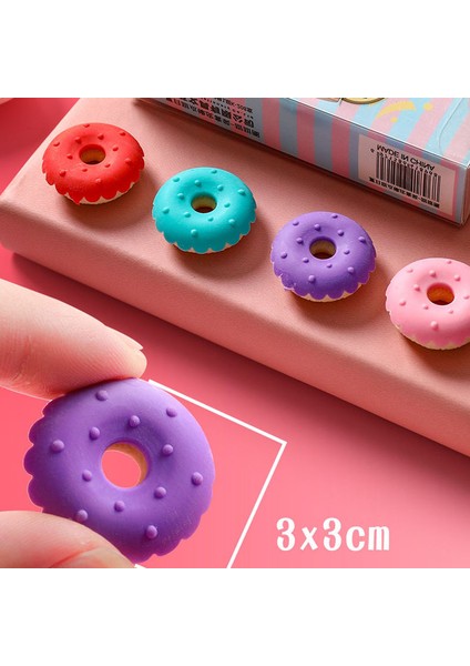 Donutlar 1 Adet Rastgele Stil Çocuklar Için Hediye Düzeltme Aracı Okul Kırtasiye Yaratıcı Hediye Kawaii Dondurma Donut Lollipop Ayırılabilir Kauçuk Silgi (Yurt Dışından)