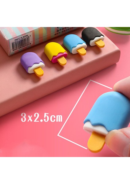 Donutlar 1 Adet Rastgele Stil Çocuklar Için Hediye Düzeltme Aracı Okul Kırtasiye Yaratıcı Hediye Kawaii Dondurma Donut Lollipop Ayırılabilir Kauçuk Silgi (Yurt Dışından)