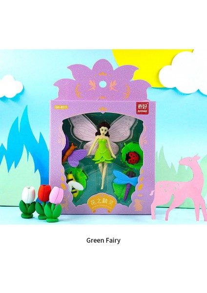 Yeşil Peri Tarzı Çocuklar Için Yaratıcı Sevimli Silgiler Kawaii Çiçek Peri Modeli Okul Malzemeleri Karikatür Minimalist Aksesuarlar (Yurt Dışından)