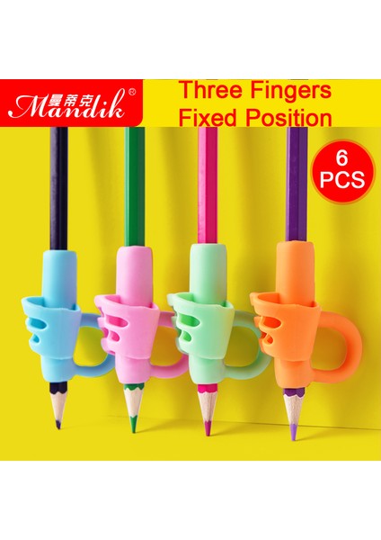 3 Parmak Model 4 Stili 6 Adet Parmak Kalem Tutma Pozisyonu Düzeltici Kalemtıraş Kalem Düzeltme Cihazı Seti Için Çocuklar Için (Yurt Dışından) fırsatları