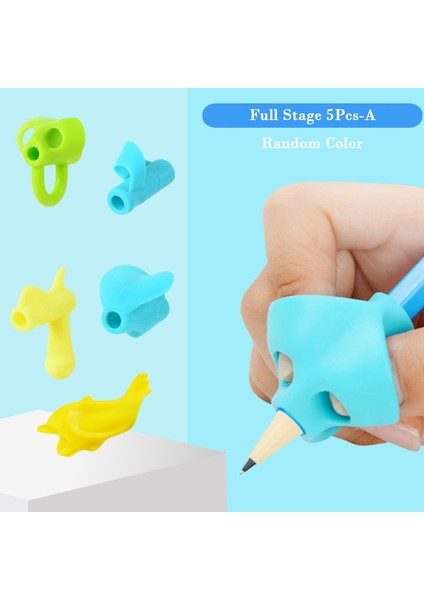 5 Adet B Tarzı 5 Adet Çocuk Yazı Kalemi Kalem Tutucu Çocuklar Öğrenme Pratik Silikon Kalem Yardımcı Grup Tutuş Düzeltme Cihazı Öğrenciler Için (Yurt Dışından)