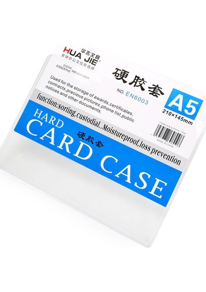 A5 Stili Ofis Malzemeleri Okul Için 5pc A4A5B4 Şeffaf Pvc Plastik Dosya Seti Sert Kauçuk Kılıf Kart Dosya Koruma Kapağı Folder (Yurt Dışından)