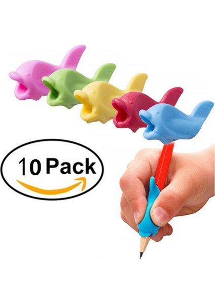 10 Adet Tarzı Silikon Kalem Tutucu Ergonomik Yazma Kavrama Yardımcı Sağ El Için Eğitim Grip Tutucu (Yurt Dışından) fiyatları