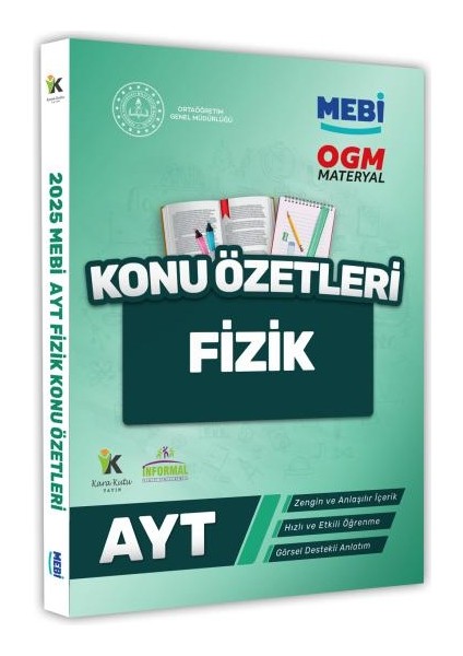 2025 Yks-Ayt Mebi-Ogm Fizik Pratik Konu Özet Kitabı Renkli A4 Boyut Görsel Destekli