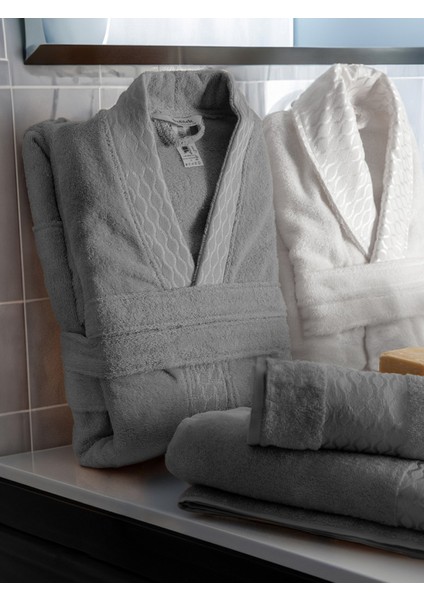 Elissa Aile Bornoz Seti Gri-Beyaz fiyatları