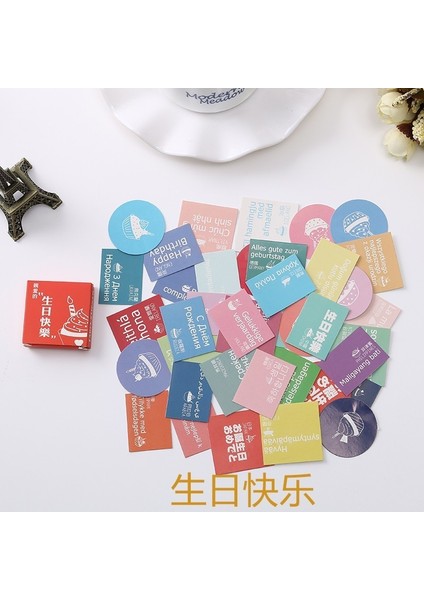 No.7 Tarzı Küçük Karikatür Kağıt Sticker Dekorasyon Çıkartma Dıy Albüm Scrapbooking Mühür Sticker Kawaii Kırtasiye Hediye Malzeme (Yurt Dışından)