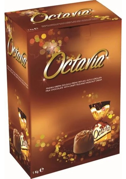 Octavia Fındık Kremalı Pirinç Patlaklı Çikolata 1 Kg Kutu