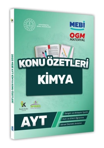 2025 Yks-Ayt Mebi-Ogm Kimya Pratik Konu Özet Kitabı Renkli A4 Boyut Görsel Destekli