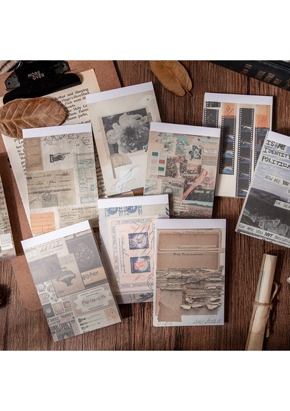 B Tarzı Retro Malzeme Kartı Not Defteri El Yapımı Malzeme Retro Kolaj Arka Plan Deko Kağıt Bullet Journal Aksesuarları (Yurt Dışından) fırsatları