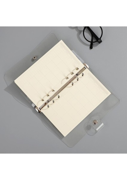 Sarı Stil A6 Şeffaf Spiral Defter Gevşek Kayış A6 A7 Not Defteri Günlük A5 Planlayıcı Ofis Malzemeleri (Yurt Dışından)