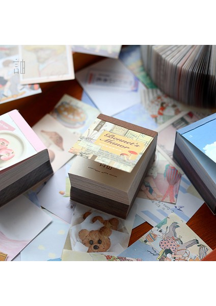 E Stili 400 Sayfalık Mini Renkli Vintage Sanat Malzemesi Kağıdı Yapışkan Olmayan Not Kağıdı Dekorasyon Kağıdı Paketi (Yurt Dışından) fırsatları